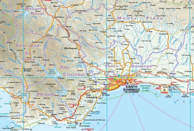detail Dominikánská Rep. (Dominican Rep.) & Haiti 1:450t mapa RKH