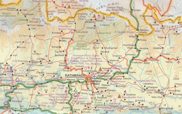 detail Himaláje (Himalaya) 1:1,3m mapa ITM