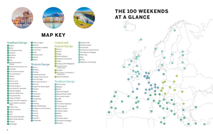 detail 100 Weekends in Europe 21st 2025 průvodce Lonely Planet