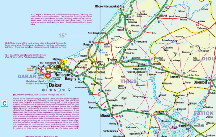 detail Gambia & Senegal 1:340t/1:740t mapa ITM