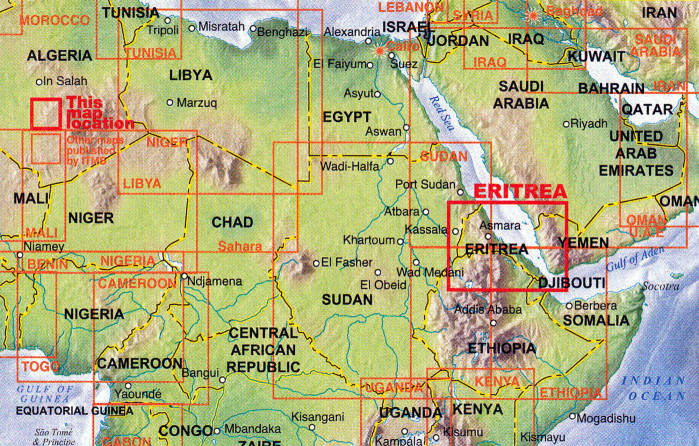 detail Eritrea 1:900t mapa ITM