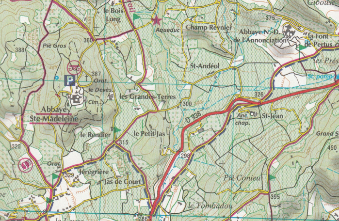 detail IGN 3040 ET Carpentras 1:25t mapa IGN