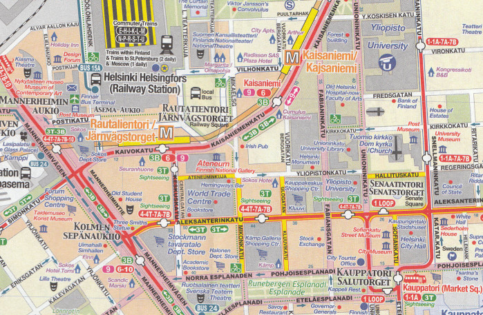detail Helsinki & jižní Finsko (Helsinki & Southern Finland) 1:10t/1:600t mapa ITM
