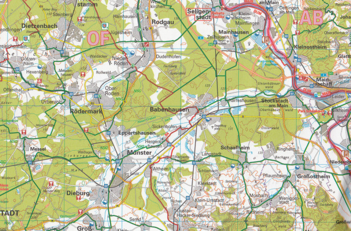 detail RTK 20 Rhein / Neckar 1:150.000 cyklomapa ADFC