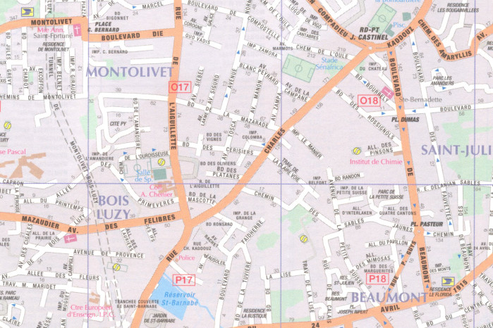 detail IGN 145 Bordeaux Arcachon 1:100t mapa IGN