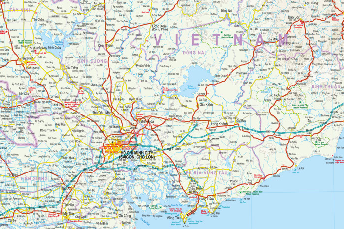 detail Vietnam Jih 1:600.000 mapa RKH