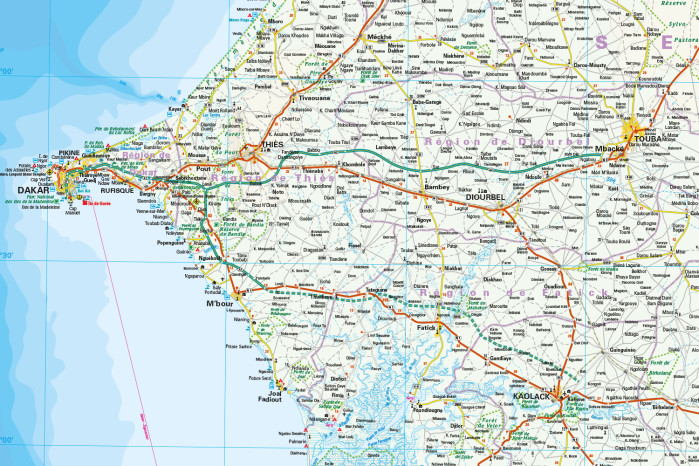 detail Senegal & Gambie 1:550t mapa RKH