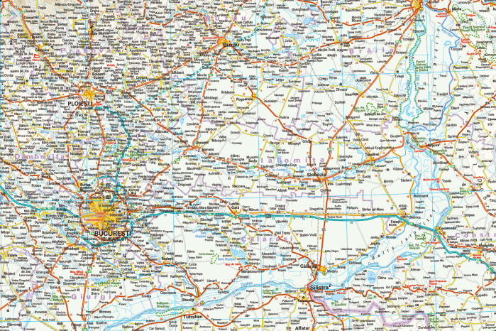 detail Rumunsko, Moldávie (Romania & Moldova) 1:600.000 mapa RKH