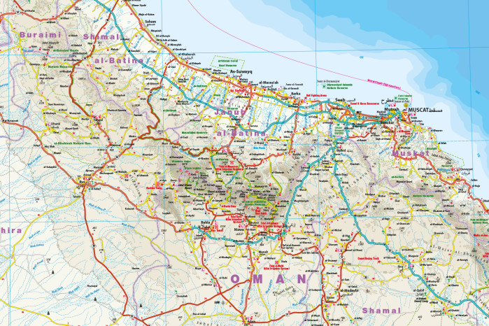 detail Oman 1:850t mapa RKH