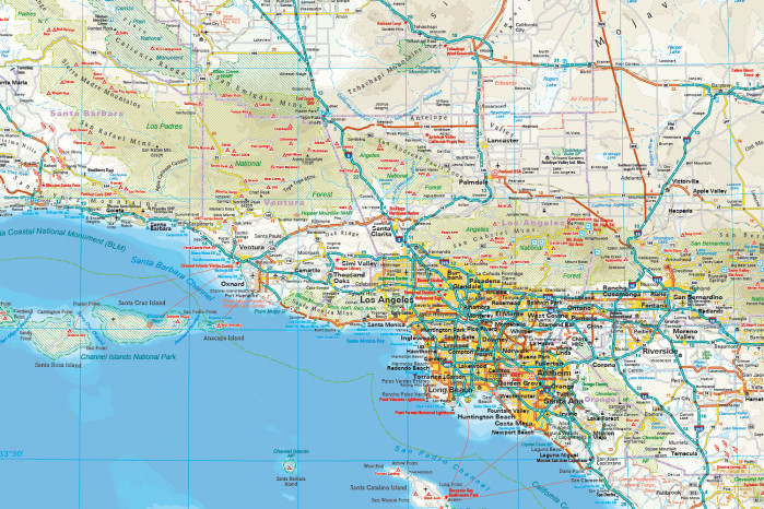 detail USA #6 Kalifornie (California) 1:850.000 mapa RKH