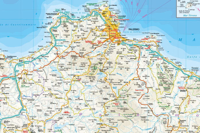detail Sicílie (Sicily) 1:200.000 mapa RKH