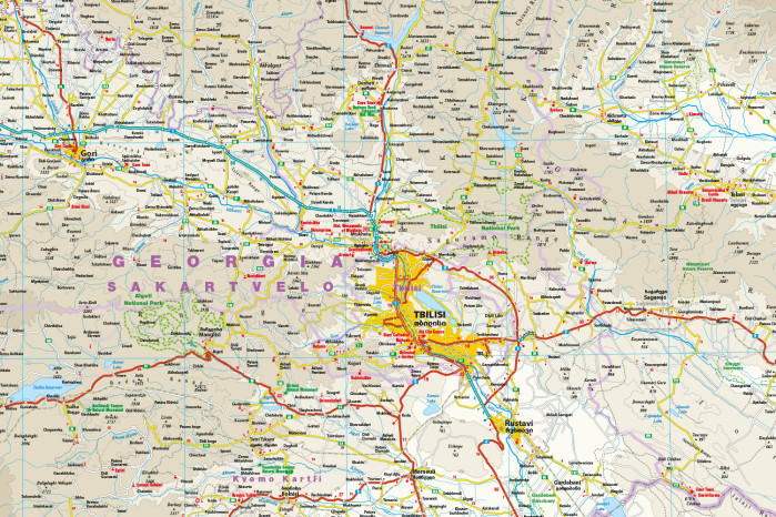 detail Gruzie (Georgia) 1:350.000 mapa RKH