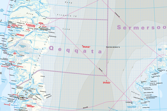 detail Grónsko (Greenland) 1:1,9m mapa RKH
