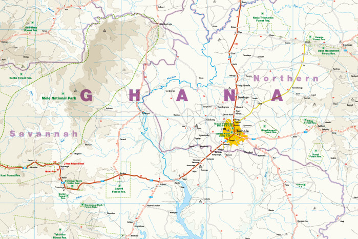 detail Ghana & Togo 1:600.000 mapa RKH