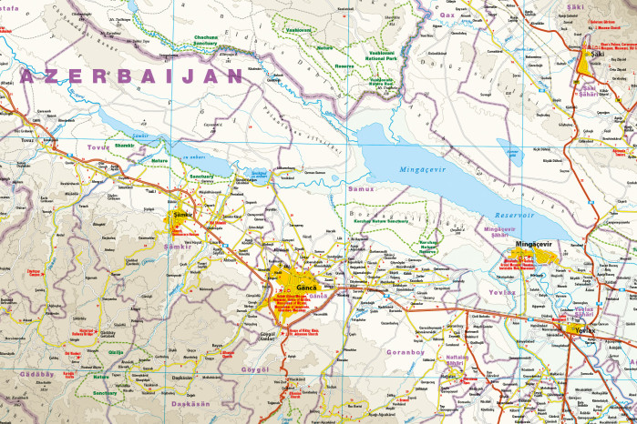 detail Azerbaijan 1:400.000 mapa RKH