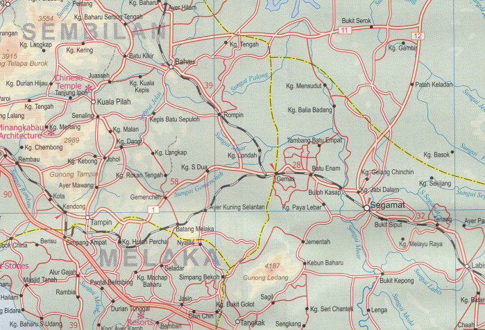 detail Malajsie (Malaysia) 1:750t/1,1m mapa ITM