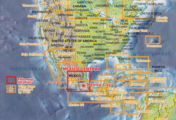 detail Mexiko (Mexico) 1:2m mapa ITM