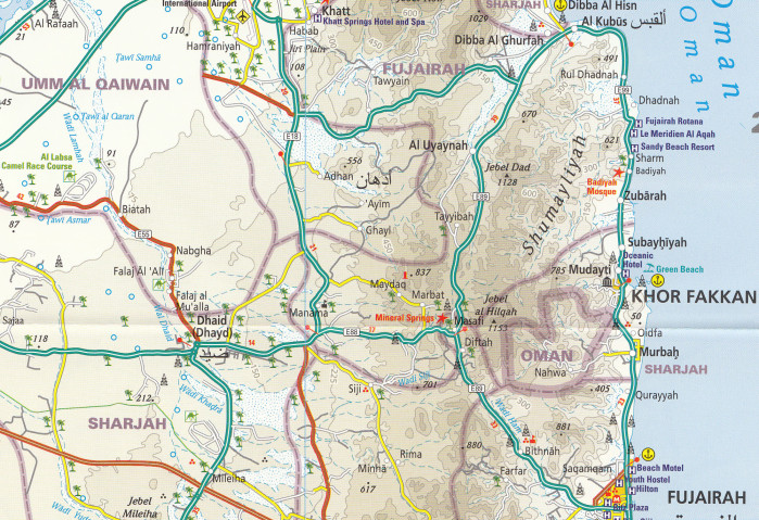 detail UAE & Dubaj 1:470t mapa RKH