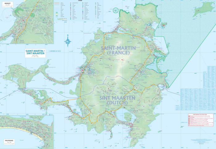 detail Anguila 1:23t & St Martin / St Maarten 1:20t mapa ITMB