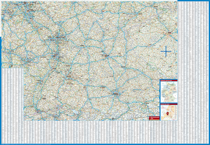 detail Německo (Deutschland) 1:800t mapa Borch