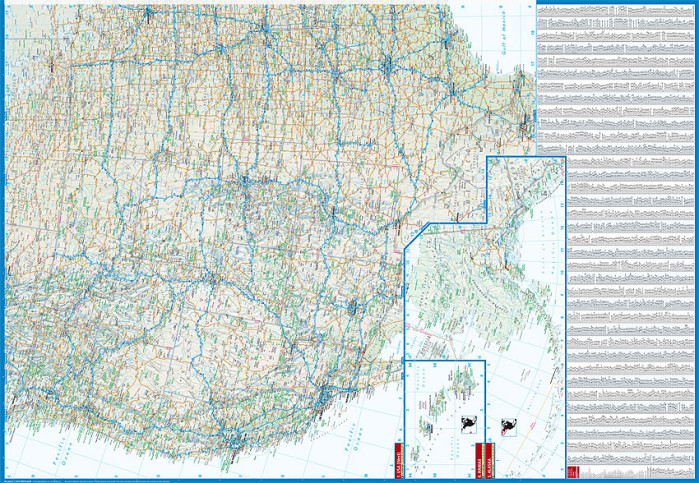detail USA 1:4m mapa Borch