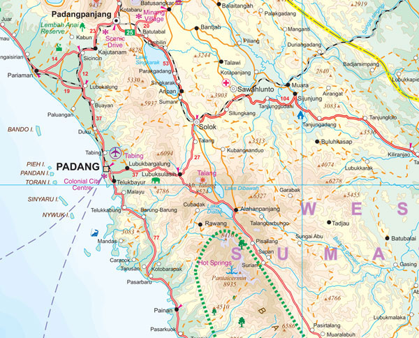 detail Sumatra 1:1,1m mapa ITM