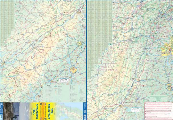 detail Appalachian Trail (USA) 1:750.000 cestovní mapa ITMB