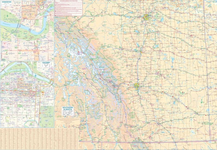 detail Britská Kolumbie Jih, Alberta 1:850.000 cestovní mapa ITMB