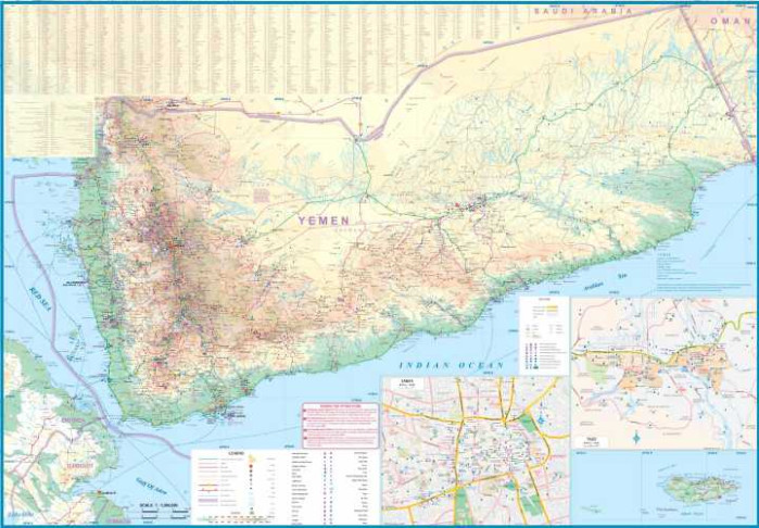 detail Yemen & Oman 1:1.300.000 mapa ITMB