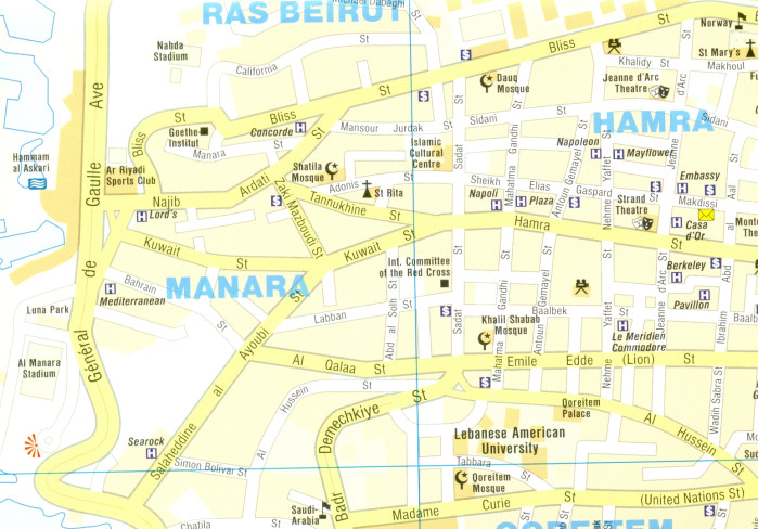 detail Libanon (Lebanon) 1:200t mapa RKH