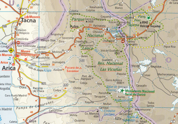 detail Chile 1:1,6m mapa RKH