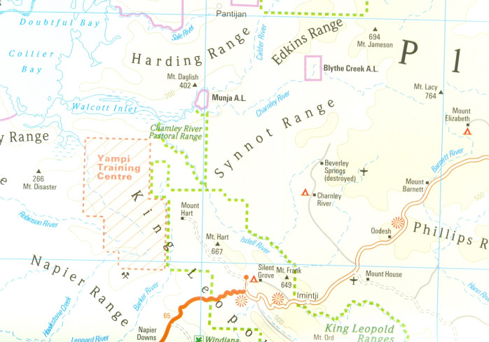 detail Západní Austrálie (West Australia) 1:1,8m mapa RKH