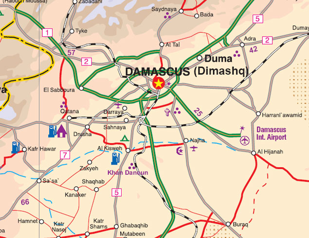 detail Jordán & Sýrie (Jordan & Syria) 1:610t/1:740t mapa ITM