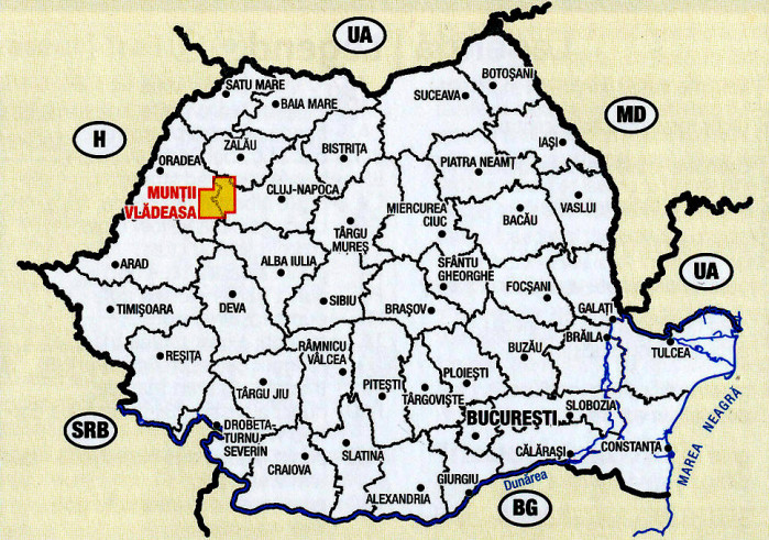detail Munti Vladeasa 1:50.000 mapa MUNTI