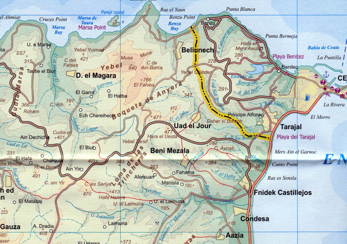 detail Gibraltar 1:10t/1:80t mapa ITM