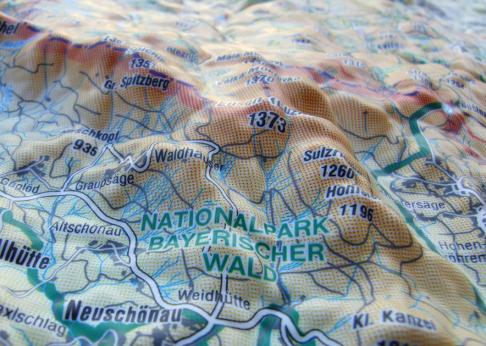 detail Šumava reliéfní mapa 1:140t HP
