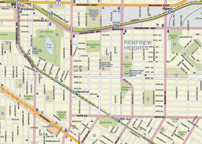 detail Vancouver 1:20t mapa ITM