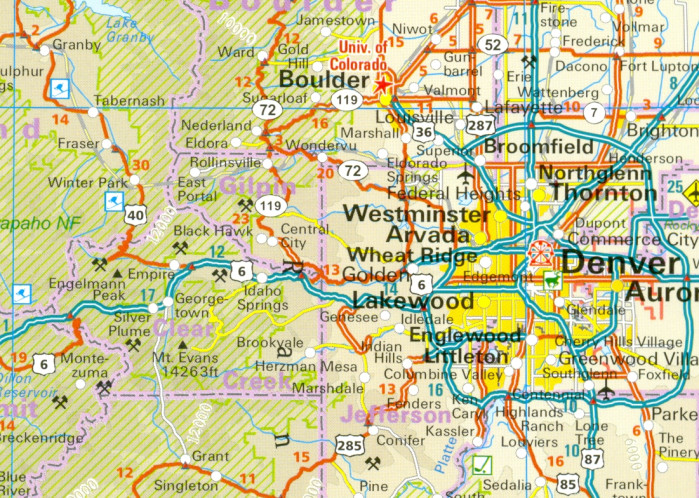 detail USA #7 Jihozápad (Southwest) 1:1,25m mapa RKH