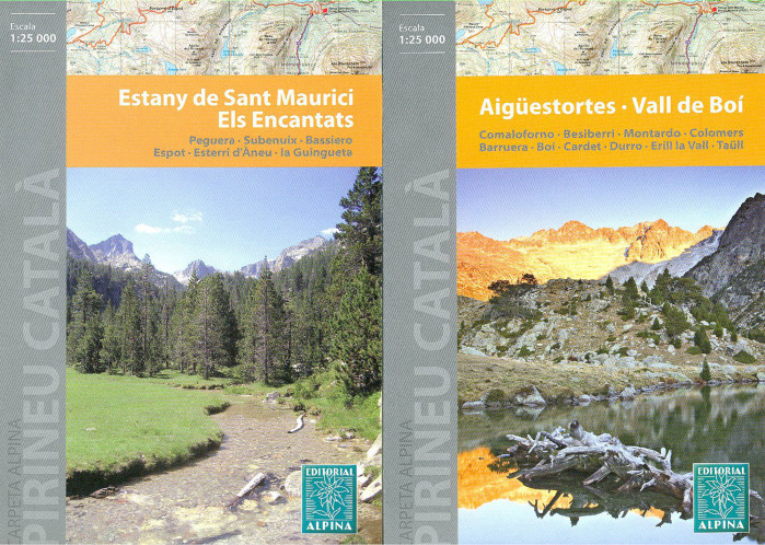 detail Aiguestortes PN Sant Maurici 1:25t mapa ALPINA