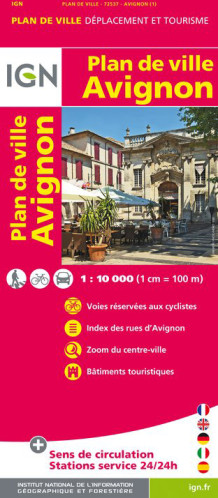 Avignon 1:10t plán města IGN