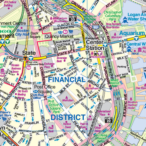 detail Boston & severovýchod USA (Boston & NorthEast USA) 1:10t/1:1m mapa ITM