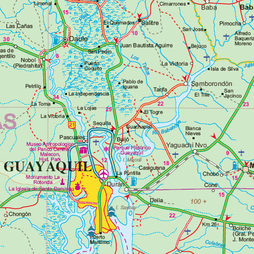 detail Ekvádor (Ecuador) 1:660t mapa ITM