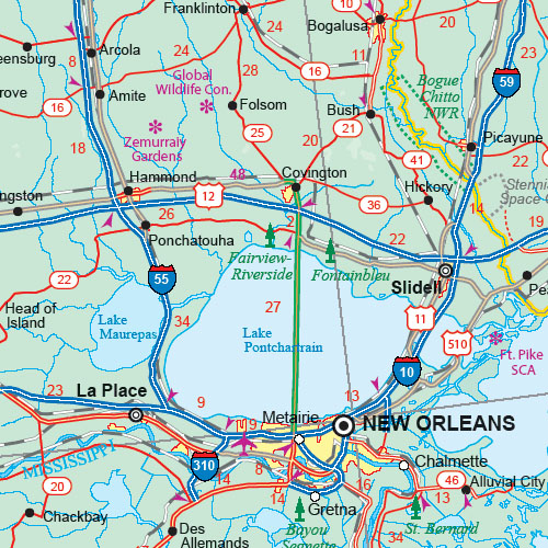 detail USA Central & Mississippi 1:1,84m mapa ITM