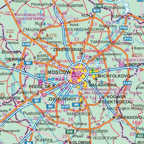 detail Rusko západ (Russia West) 1:3,2m mapa ITMB