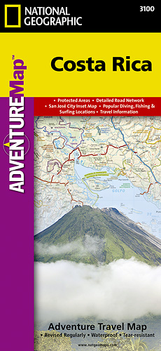 detail Kostarika Adventure Map GPS komp. NGS