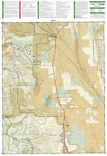 detail Leadville Fairplay (Colorado) turistická mapa GPS komp. NGS
