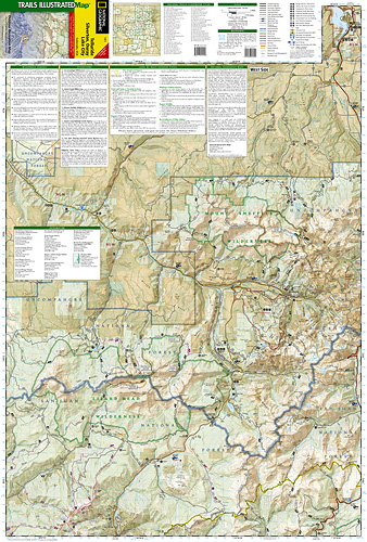 detail Telluride, Silverton, Ouray, Lake City (Colorado) turistická mapa GPS komp. NGS