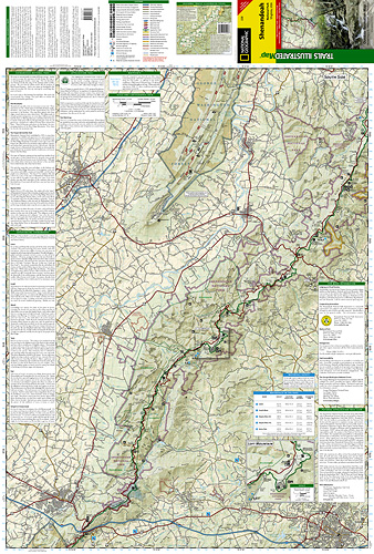 detail Shenandoah národní park (Virginia) turistická mapa GPS komp. NGS
