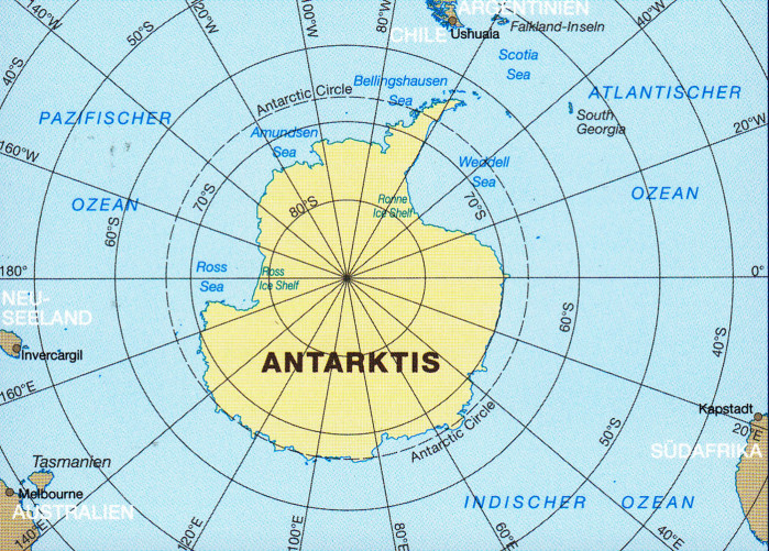 detail Antarktida (Antarctica) 1:8m mapa RKH
