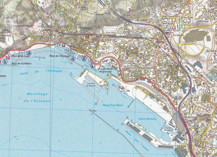 detail IGN 3145 ET Marseille 1:25t mapa IGN